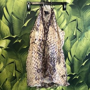 Hale Bob 100% Silk Snakeskin Tank Top